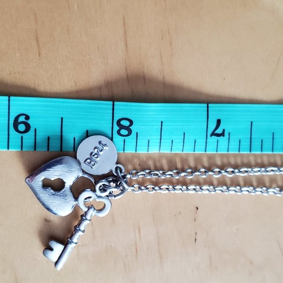 16" Silver Tone Best Friends Necklace 3C4G Branded - Picture 3 of 4